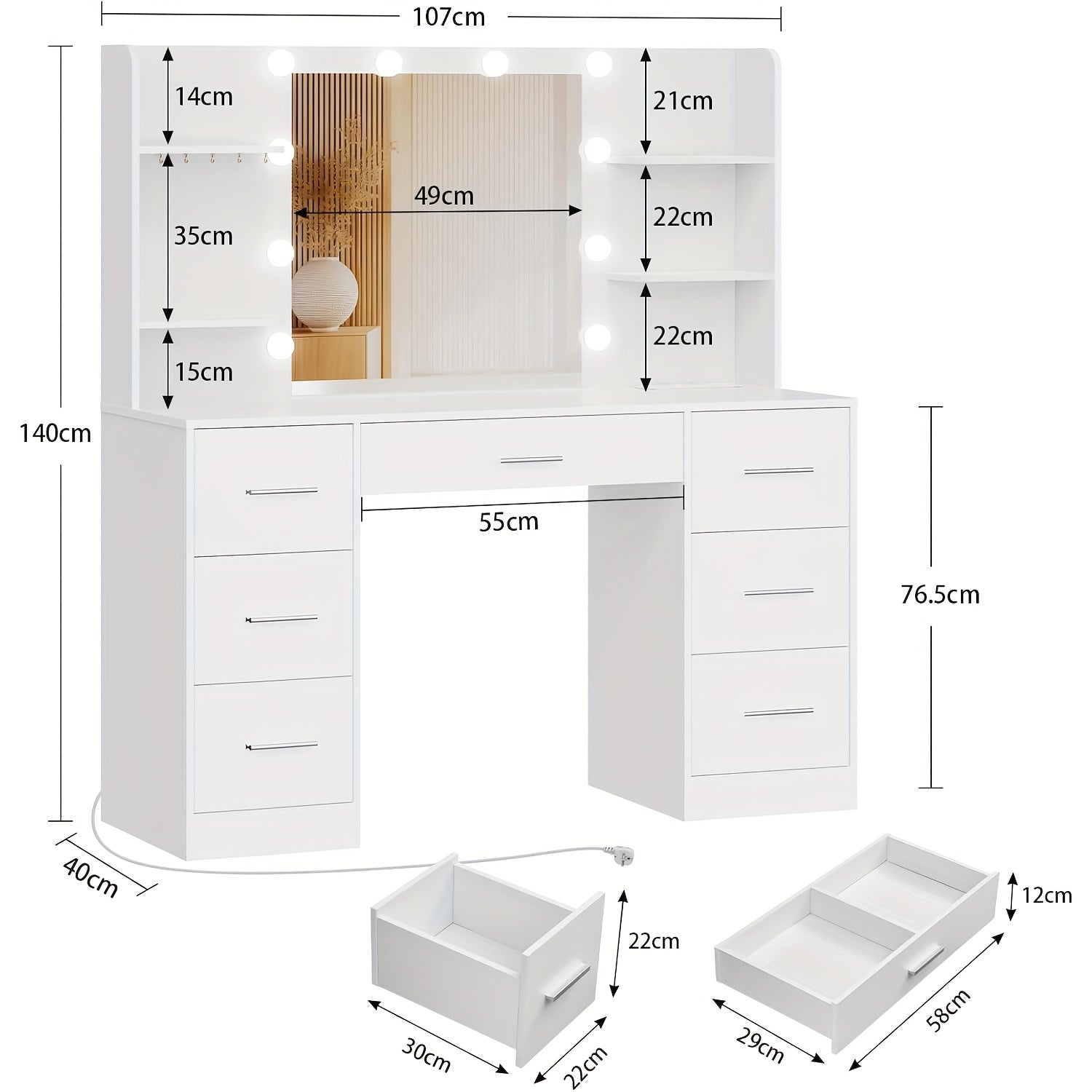 Lumière Beauty Desk Lumière Beauty Desk
