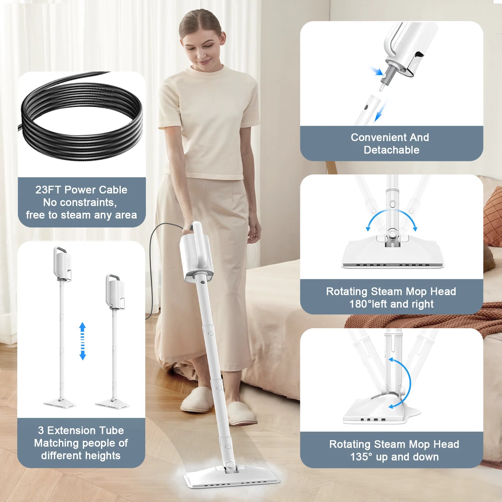 Cleanova One-up plus elektrische dweil / stoomreiniger Cleanova One-up plus elektrische dweil / stoomreiniger