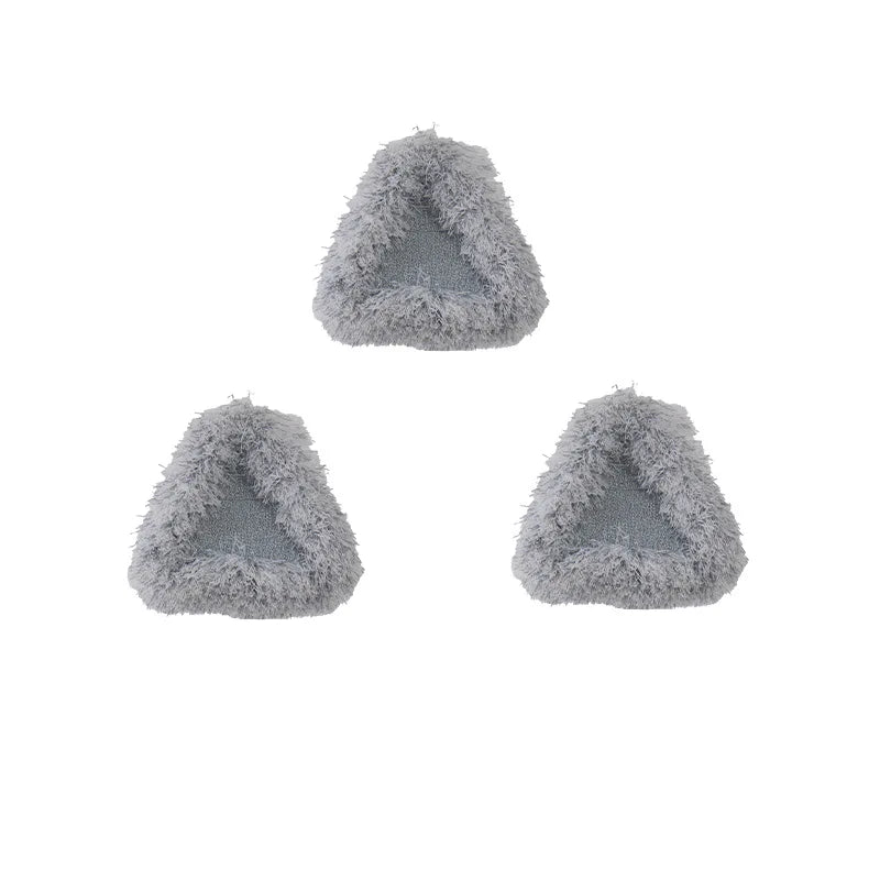 Portable Fold Triangle Head Floor Mop Cleaner Tool Mop 360 Rotation Cleaning For  Kitchen Walls And Ceilings Microfiber Pad